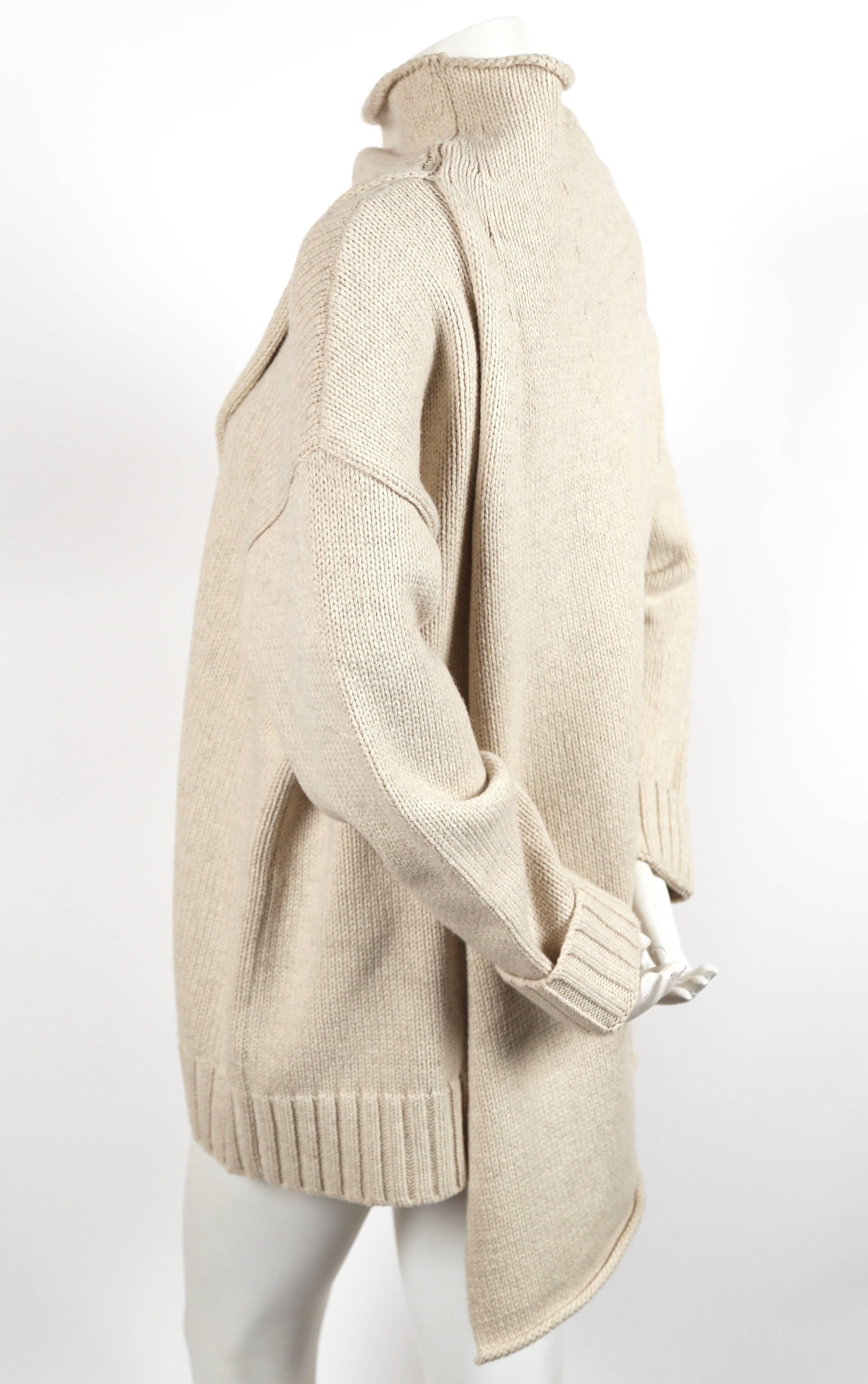 CELINE by Phoebe Philo oversized sweater with draping at 1stDibs 