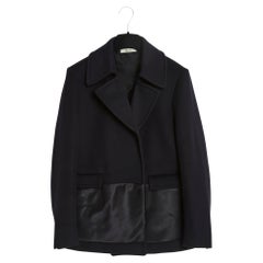Céline by Phoebe Philo PF14 Veste Caban FR38 Negro Chaqueta Guisante US8 Celine