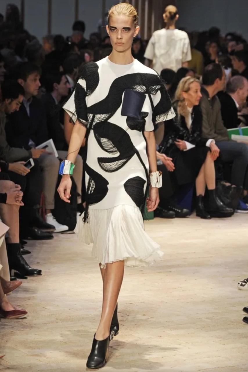Céline by Phoebe Philo Raw Edge Gauze Skirt S/S 2014 6
