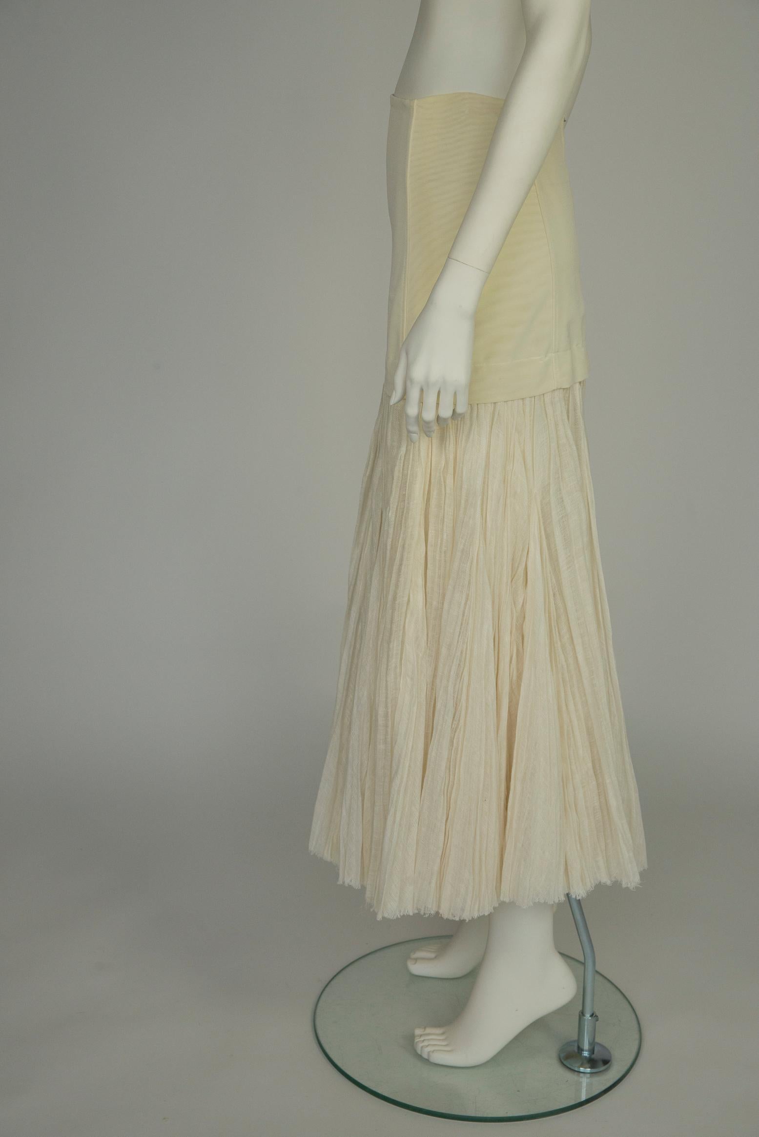 Céline By Phoebe Philo Runway Frayed Linen Maxi Skirt, Spring-Summer 2014 6