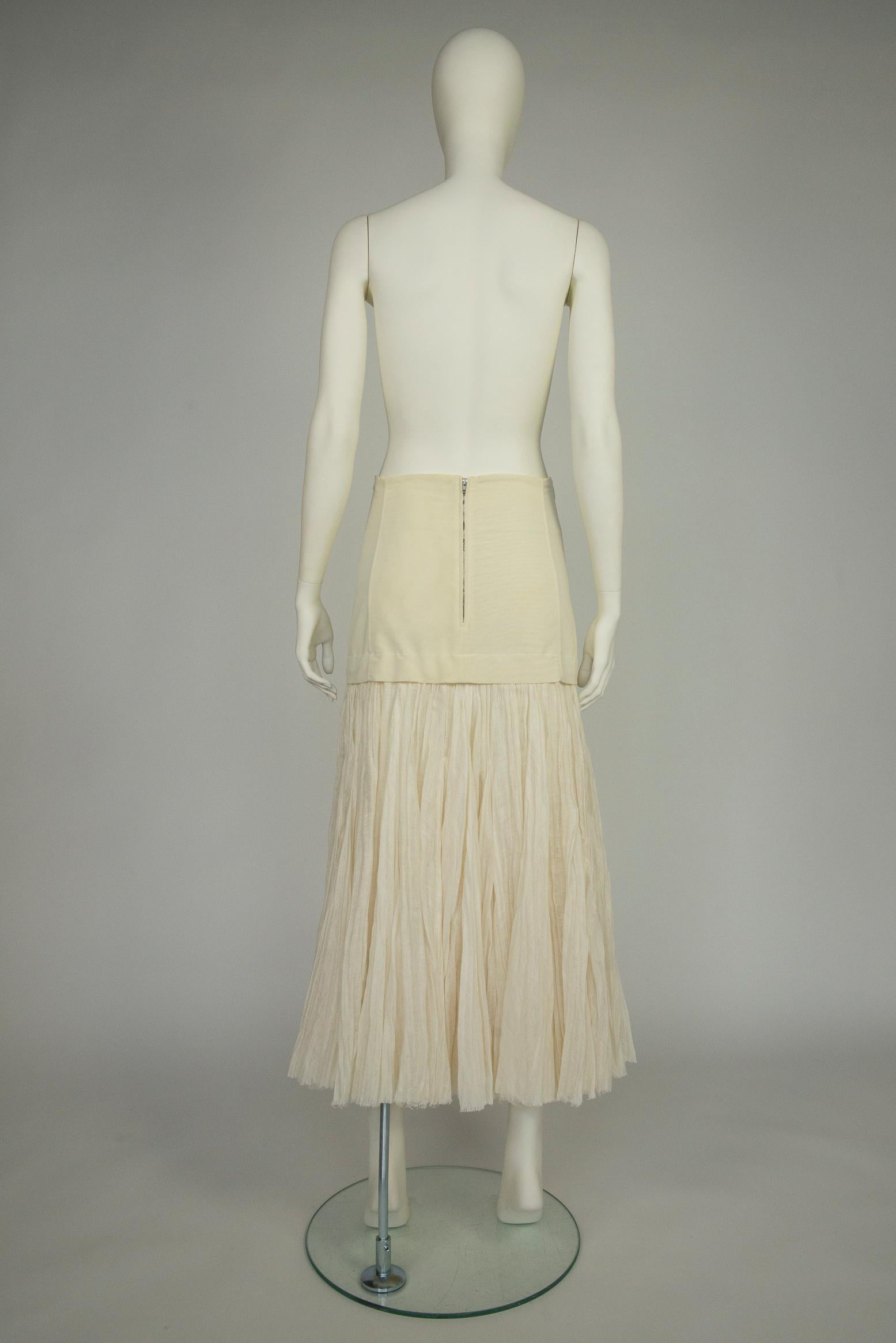Céline By Phoebe Philo Runway Frayed Linen Maxi Skirt, Spring-Summer 2014 8