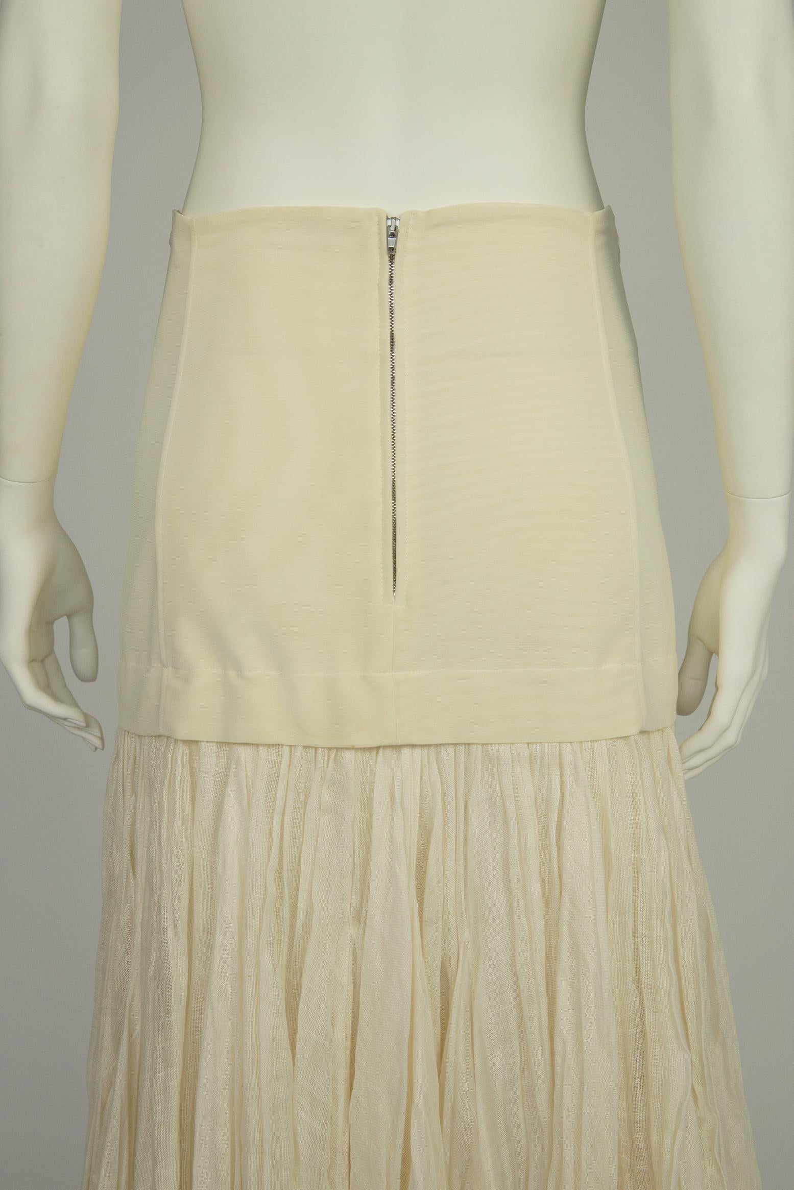 Céline By Phoebe Philo Runway Frayed Linen Maxi Skirt, Spring-Summer 2014 9