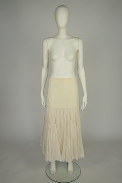 Céline By Phoebe Philo Runway Frayed Linen Maxi Skirt, Spring-Summer 2014