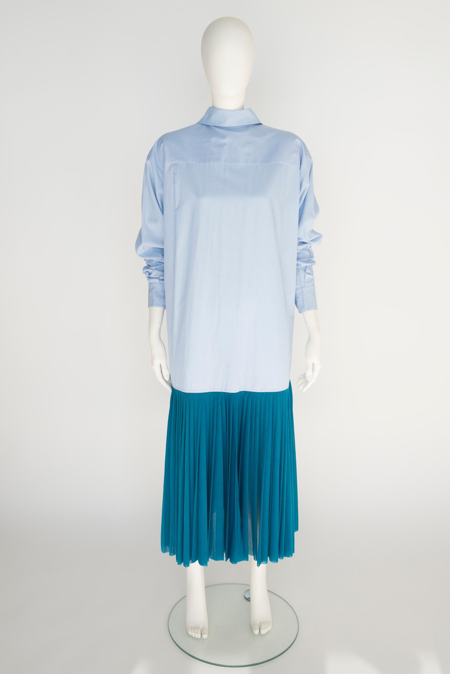 Céline By Phoebe Philo Runway Pleated Shirt Dress, Spring-Summer 2017 7