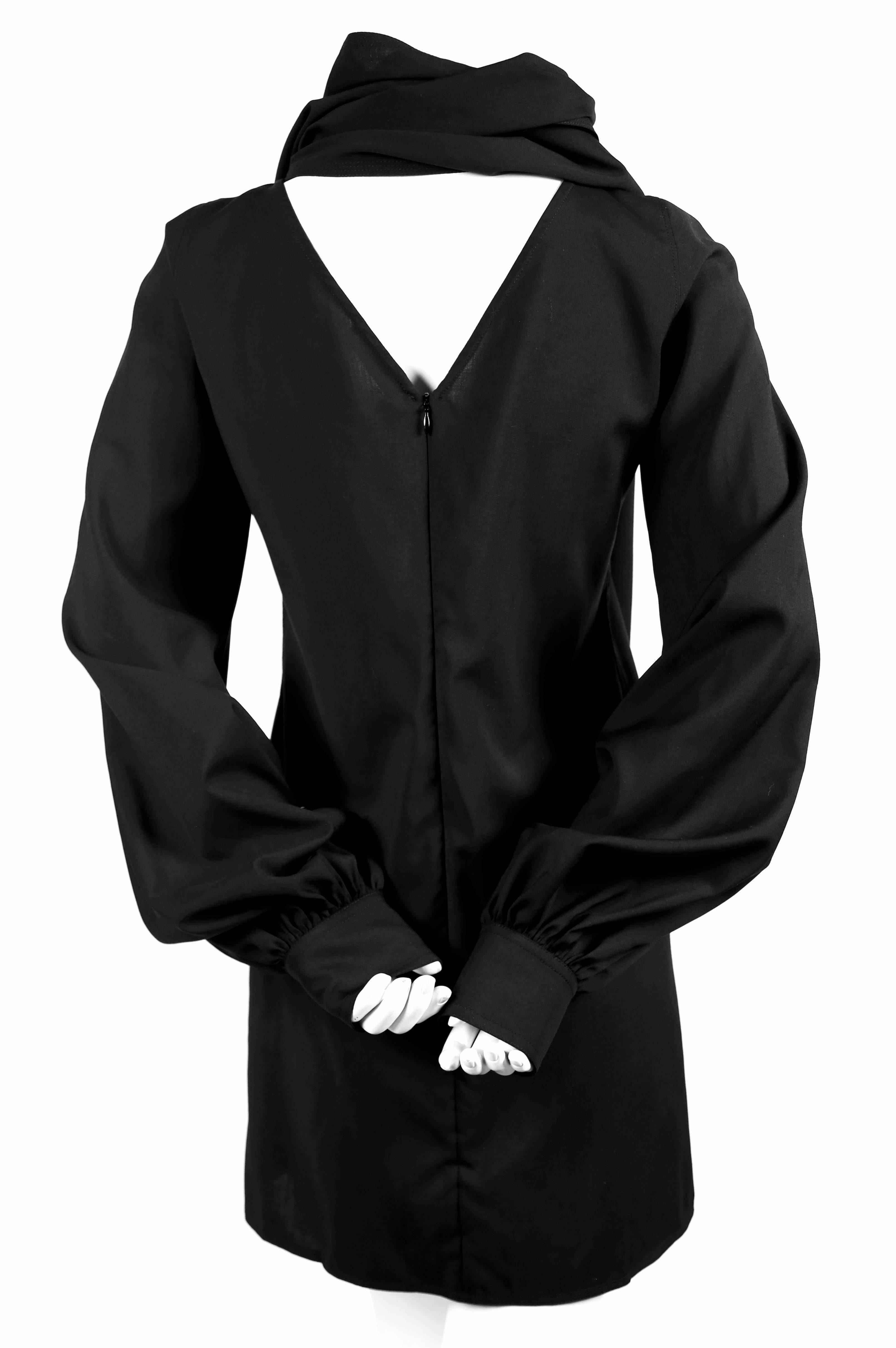 Women's Celine by Phoebe Philo runway tunic dress with neck ties and open back