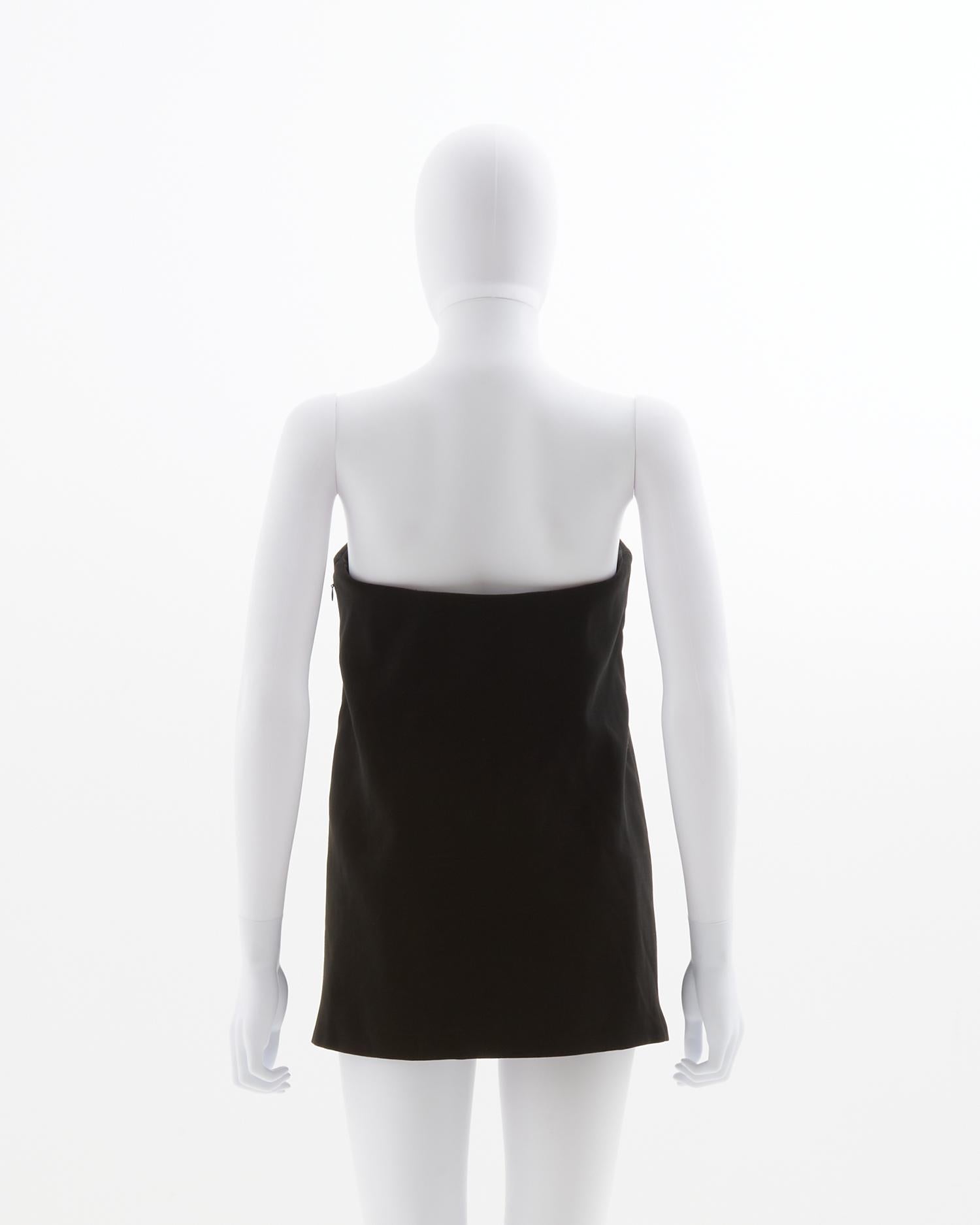 Céline by Phoebe Philo Slack Bustier-Oberteil mit geteiltem Einsatz, trägerlos, fw 2011  im Angebot 1