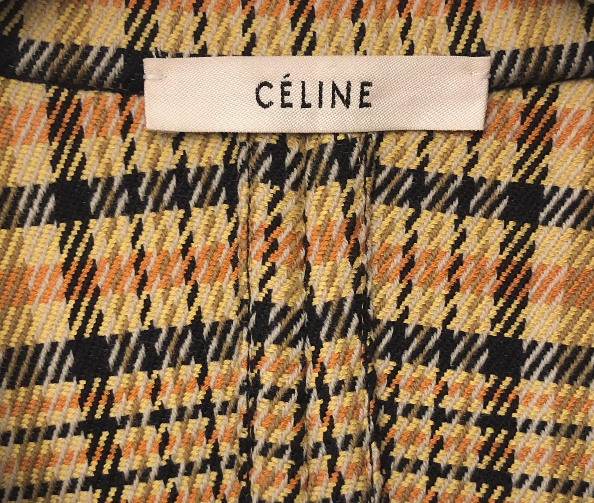 Céline by Phoebe Philo SS 2016 Tartan Tweed Coat 1