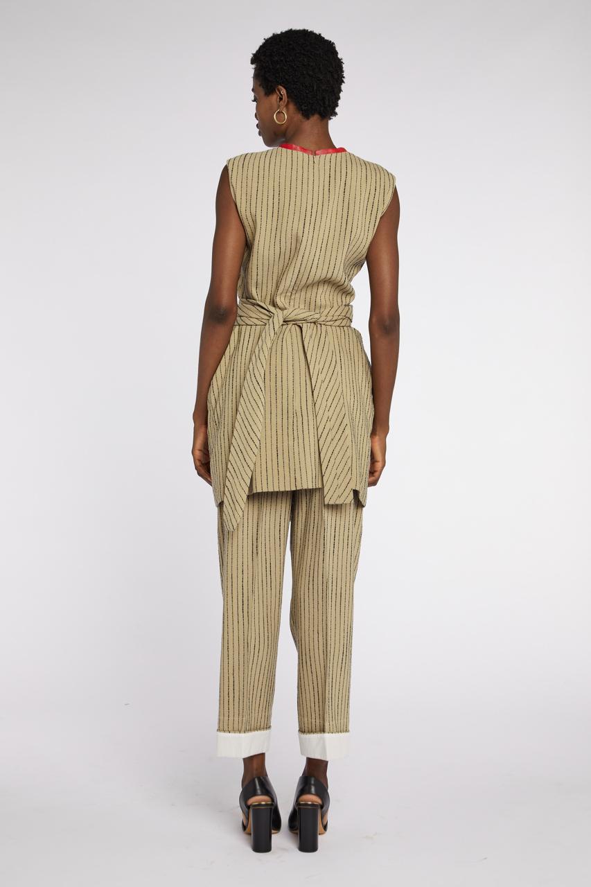 Céline by Phoebe Philo - Completo di tunica e pantaloni a righe PF 2017 in vendita 5