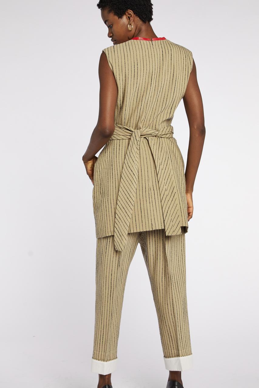 Céline by Phoebe Philo - Completo di tunica e pantaloni a righe PF 2017 in vendita 6