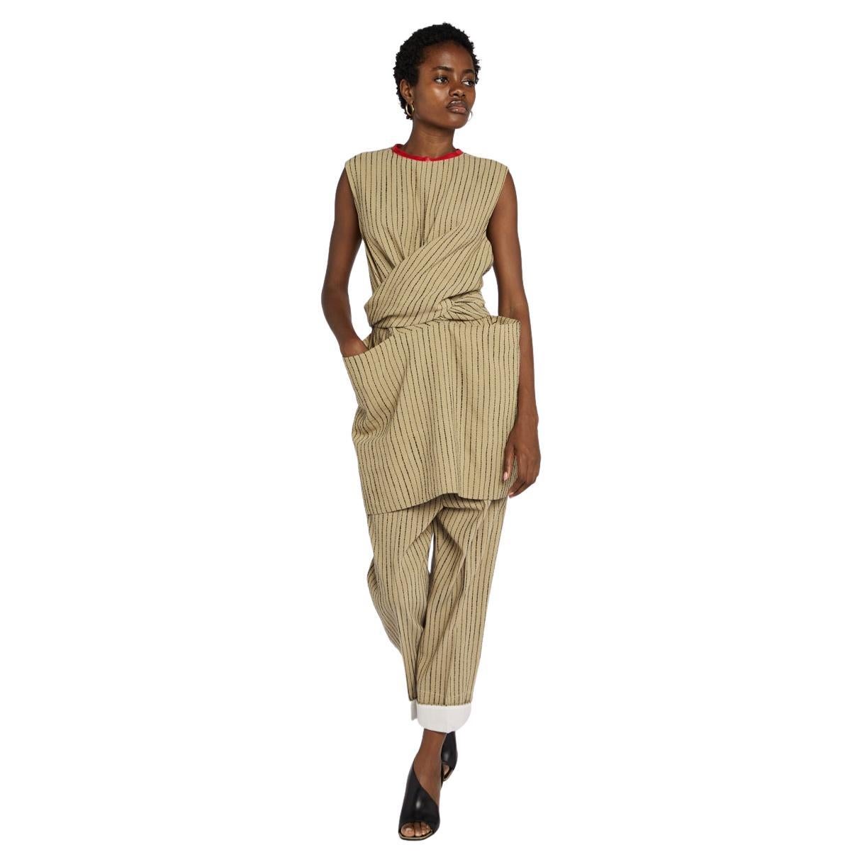 Céline by Phoebe Philo - Completo di tunica e pantaloni a righe PF 2017