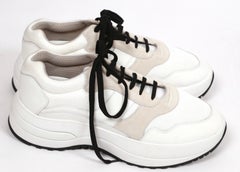 CELINE by PHOEBE PHILO 'Delivery' Sneakers aus weißem Leder - 41 - NEU