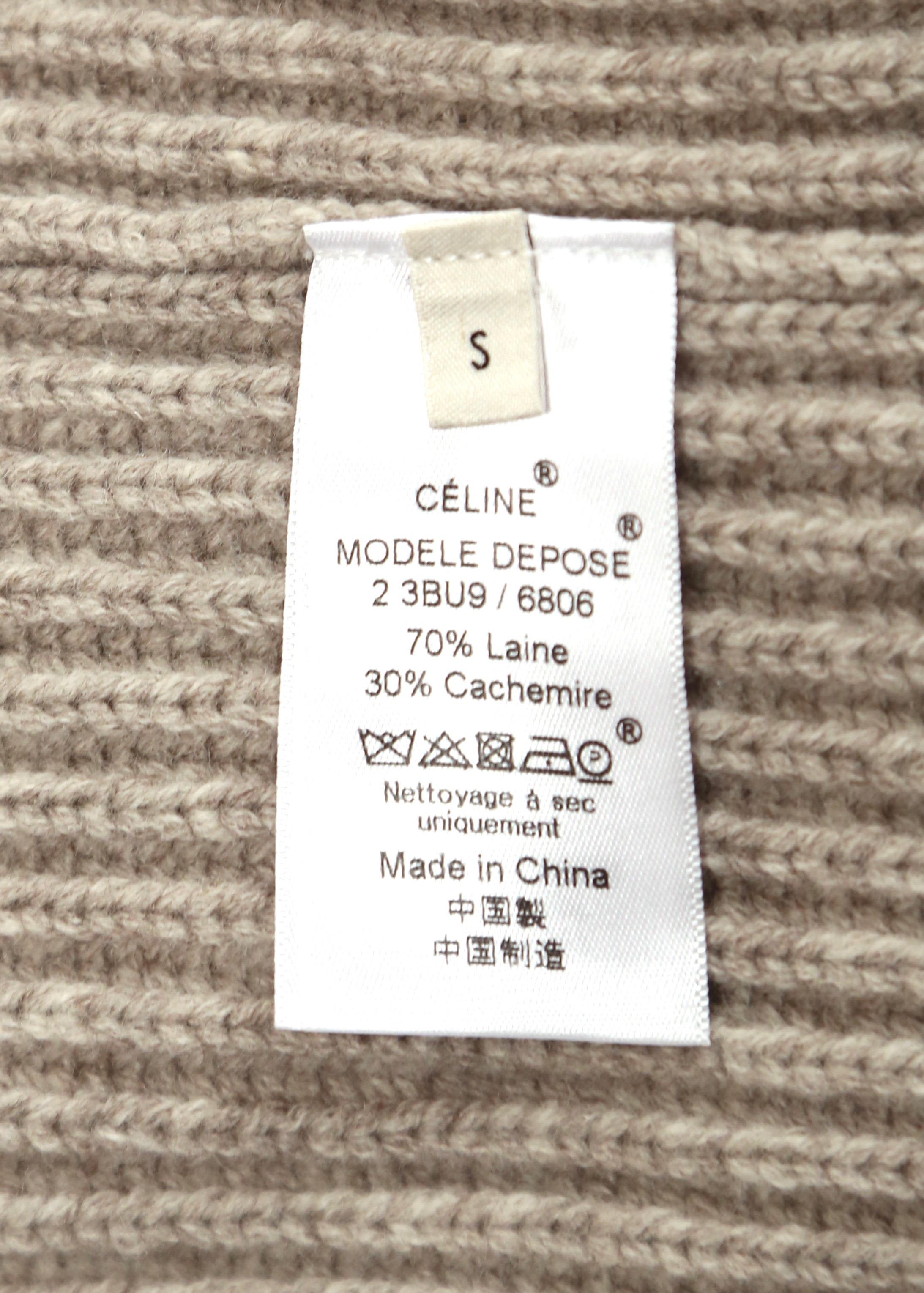 CELINE by PHOEBE PHILO wool and cashmere draped sweater with cut out back - NEW 1