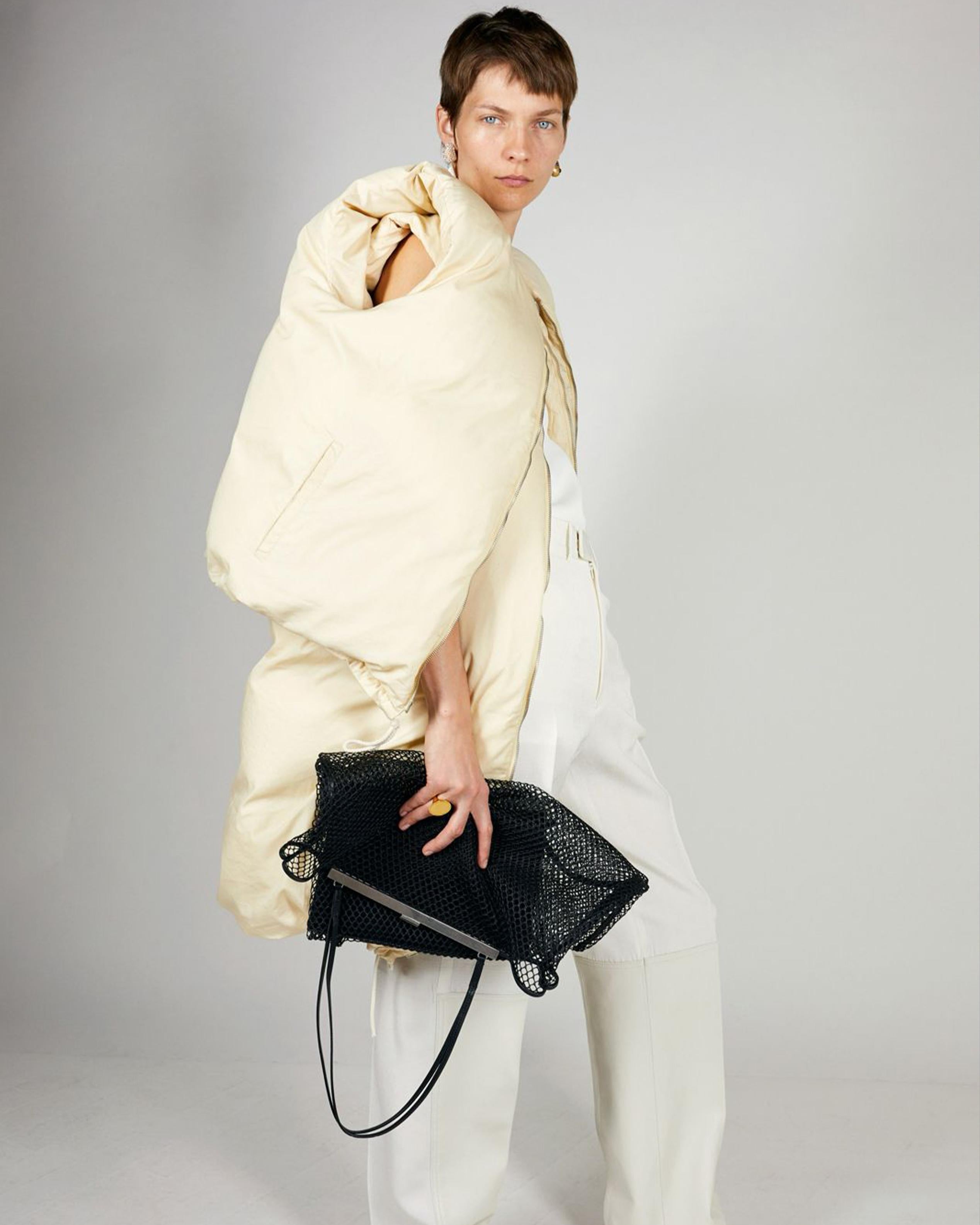Brown Celiné by Phoebe Philo	Pre-Fall 2018 Green Puffer Hooded Vest For Sale