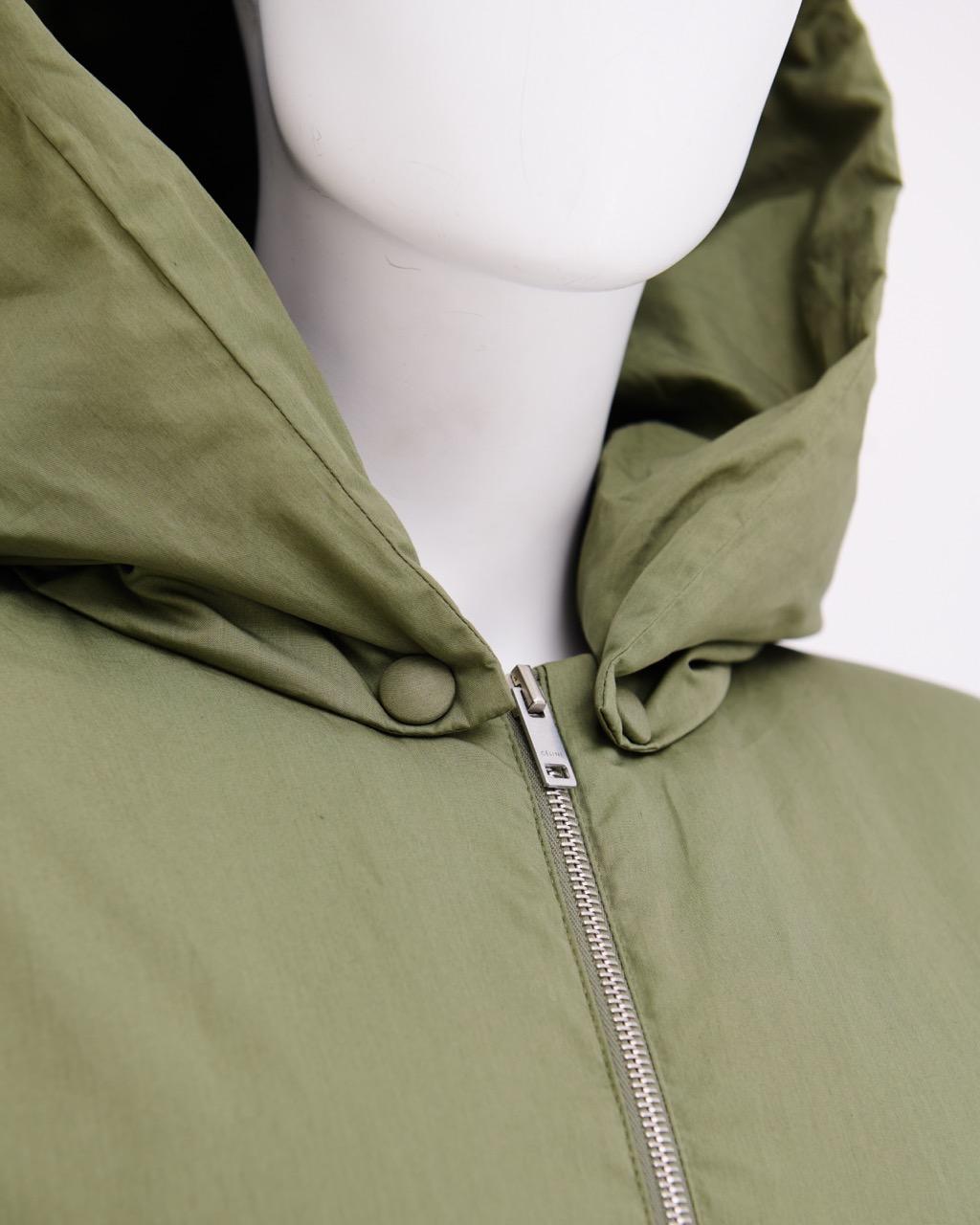 Celiné by Phoebe Philo	Pre-Fall 2018 Green Puffer Hooded Vest For Sale 3