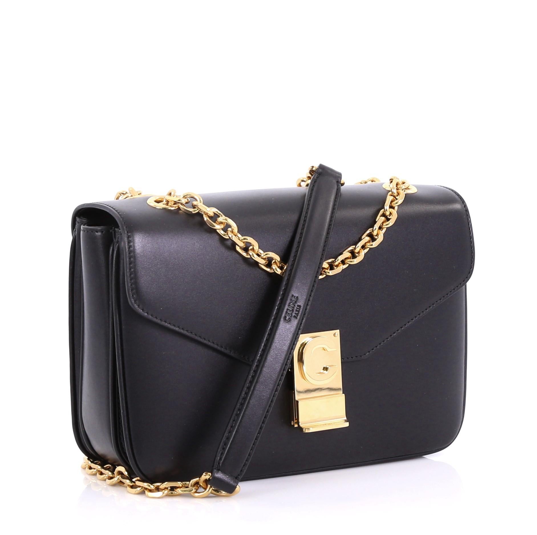 Black Celine C Bag Leather Medium