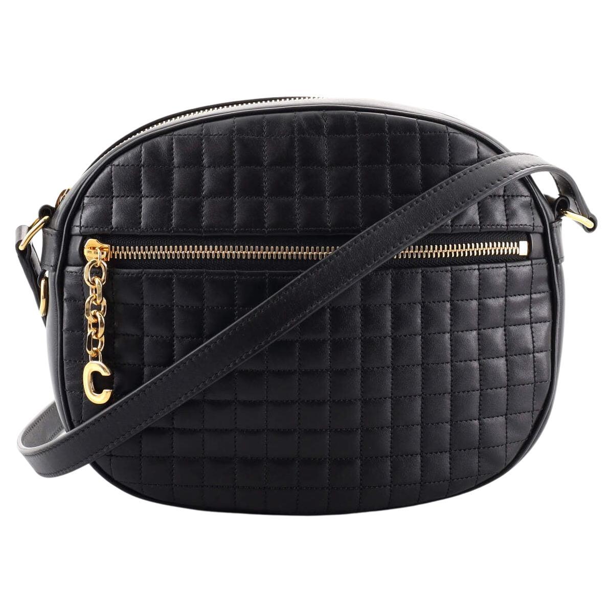 Celine C Charm Camera Bag Quilted Leather Medium