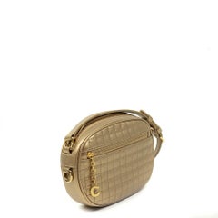 CÉLINE, C Charm in gold leather