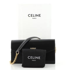 Celine C Wallet on Chain Leather