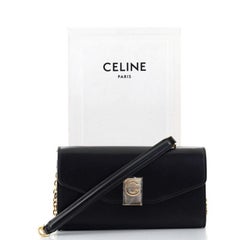 Celine C Wallet on Chain Leather