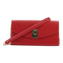 Celine C Wallet on Chain Leather