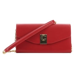 Celine C Wallet on Chain Leather