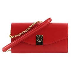 Celine C Wallet on Chain Leather