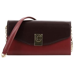 Celine C Wallet on Chain Leather