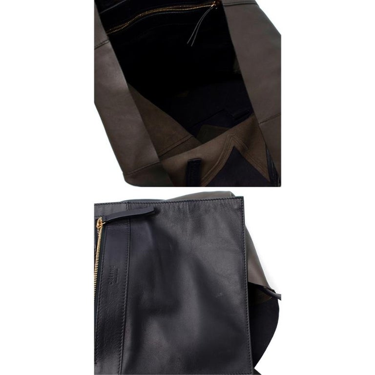 Celine Cabas Bicolour Lambskin Soft Tote Bag For Sale at 1stDibs