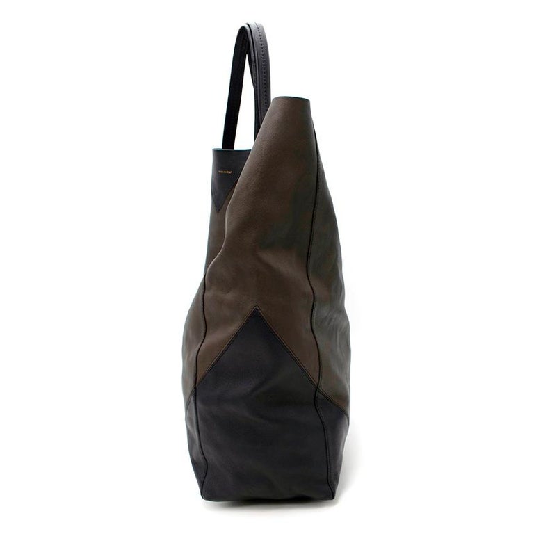 Celine Cabas Bicolour Lambskin Soft Tote Bag For Sale at 1stDibs
