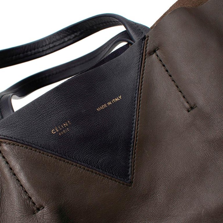 Celine Cabas Bicolour Lambskin Soft Tote Bag For Sale at 1stDibs