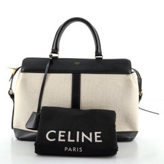 Celine Cabas De France Tote Canvas with Leather Medium