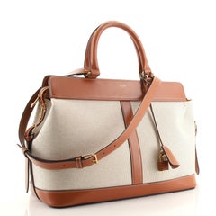 Celine Cabas de France Tote Canvas with Leather Medium