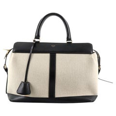 Celine Cabas De France Tote Canvas with Leather Medium