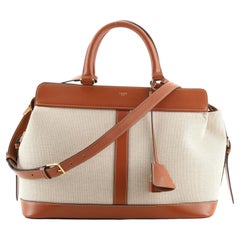 Celine Cabas de France Tote Canvas with Leather Medium