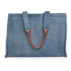 Celine Cabas Denim Paris Tote Bag