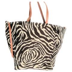 Céline Cabas Phantom Large Zebra Print Multicolor Tote