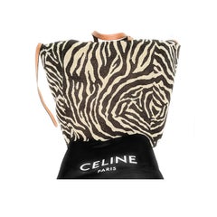 Céline Cabas Phantom Large Zebra Print Multicolor Tote
