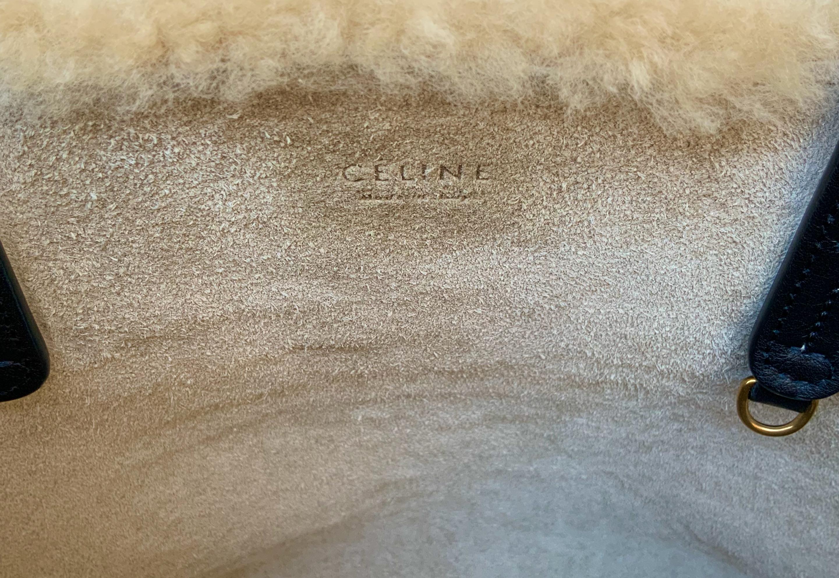 Celine Cabas Phantom Shearling Reversible Tasche 6