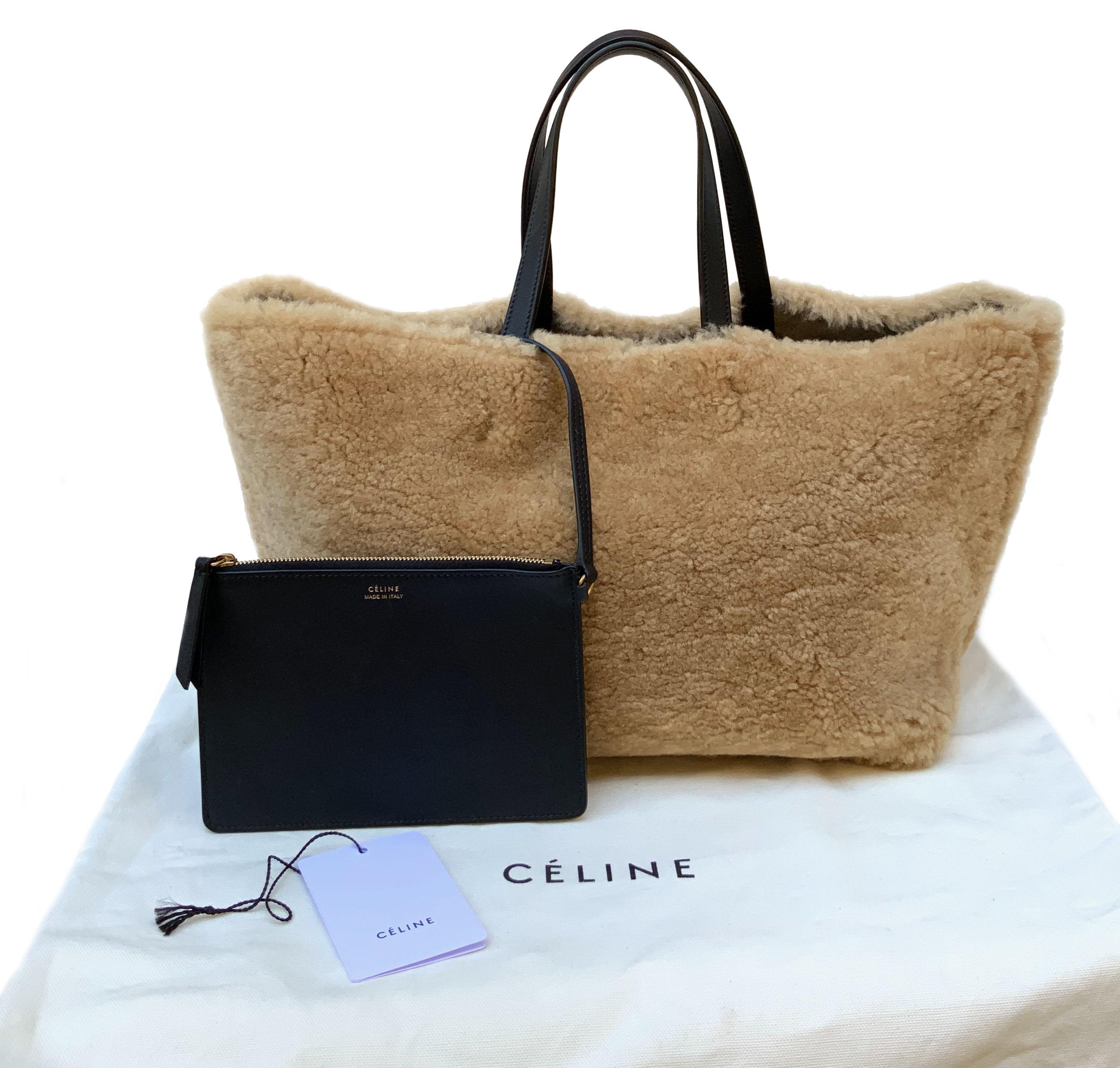 Celine Cabas Phantom Shearling Reversible Tasche für Damen oder Herren
