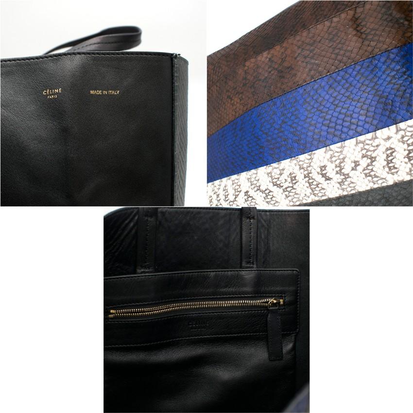 Women's Celine Cabas Striped Tote Bag