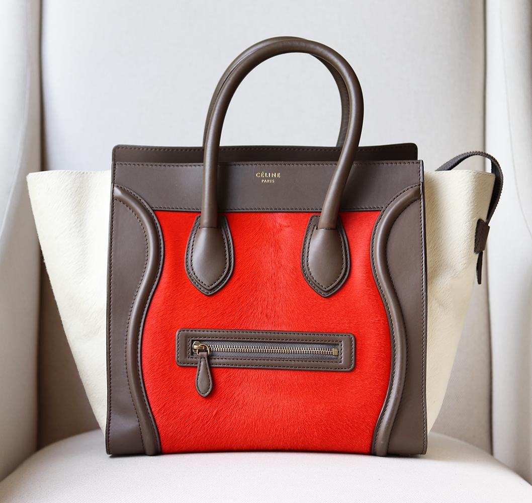 This flawlessly crafted calf hair and leather tote bag is has been part of Celine's timeless collection.
It's designed with multiple internal pockets, a zip compartment and an oversized exposed zip fastening to ensure your belongings are safely