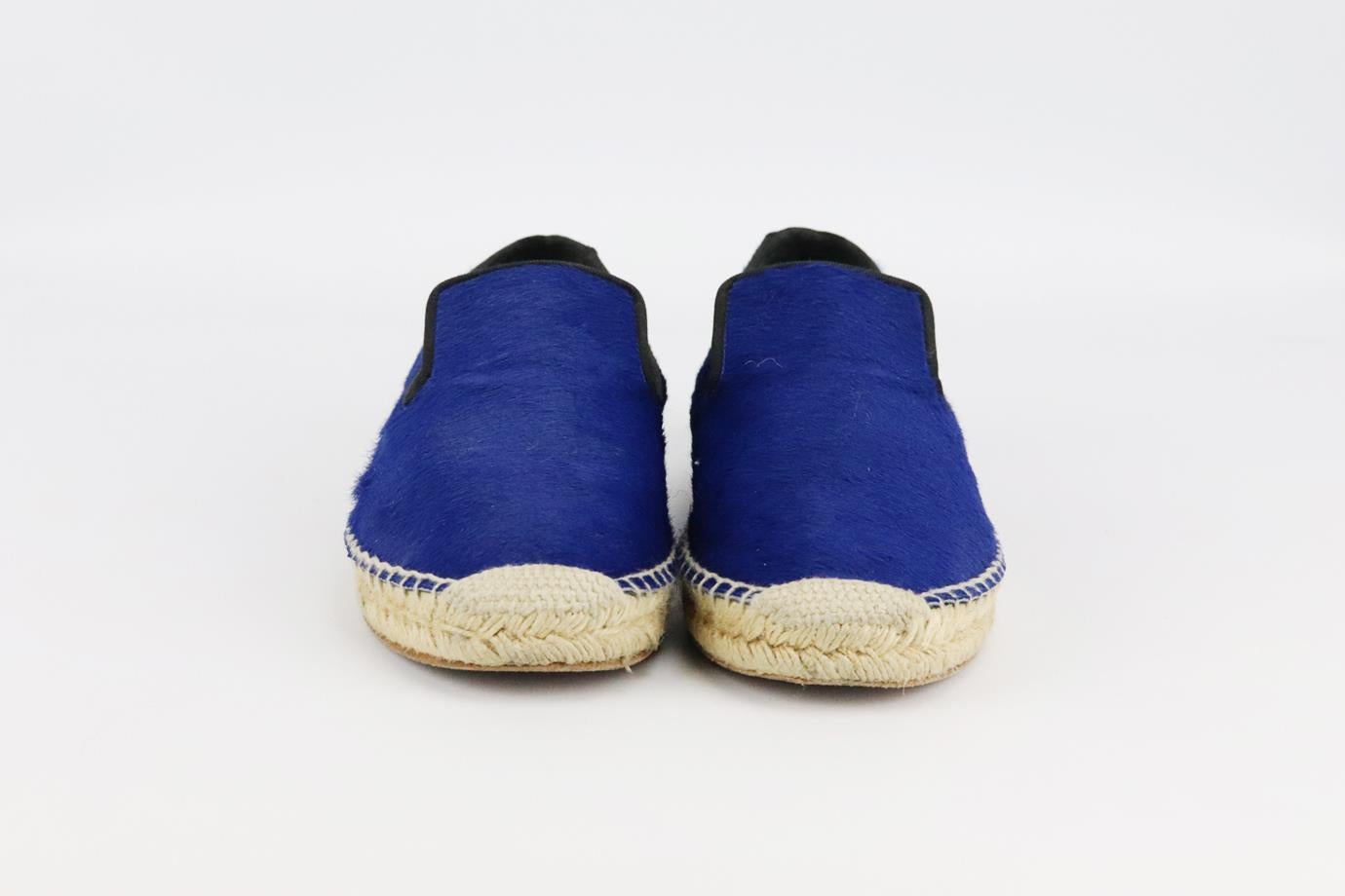 Purple Celine Calf Hair Espadrilles Eu 37 Uk 4 Us 7