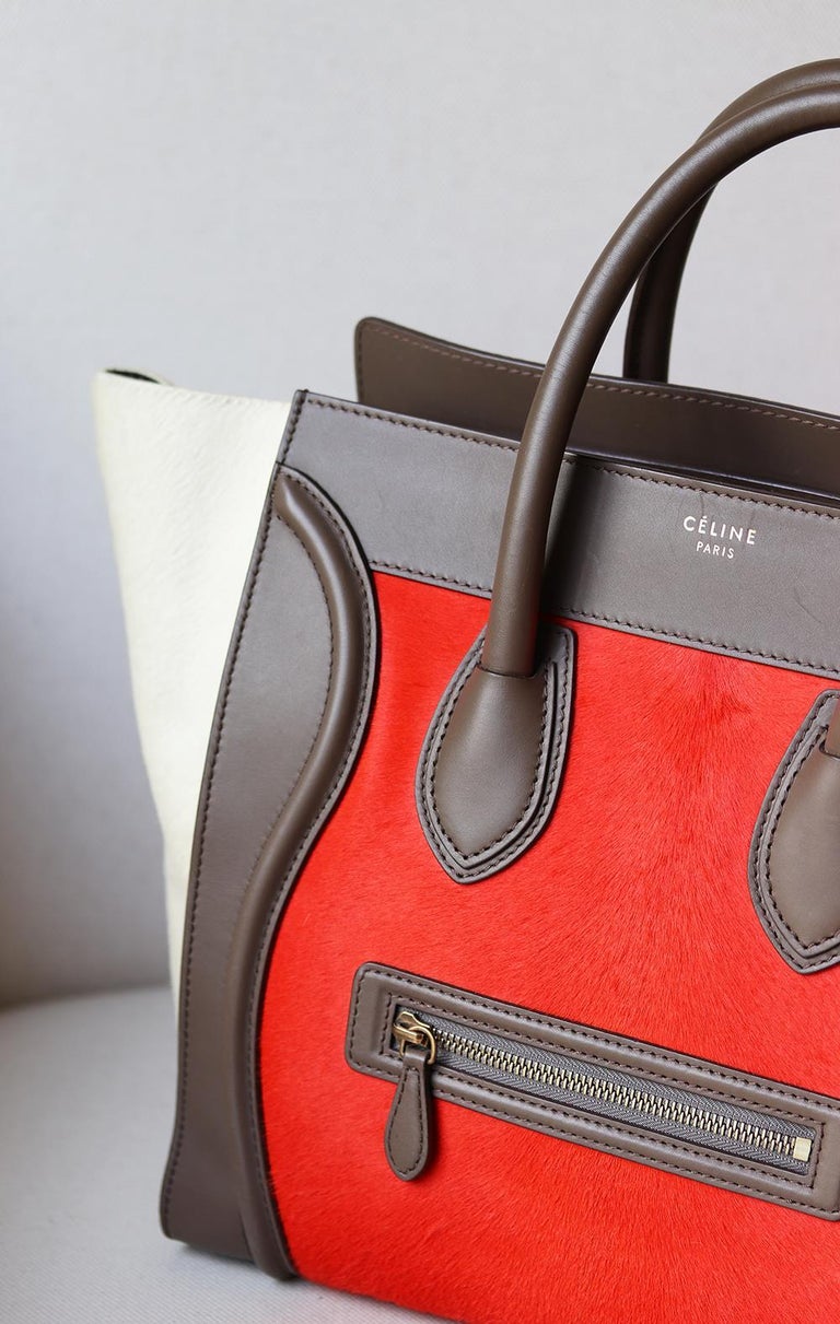 Celine Calf Hair Logo Mini Bag