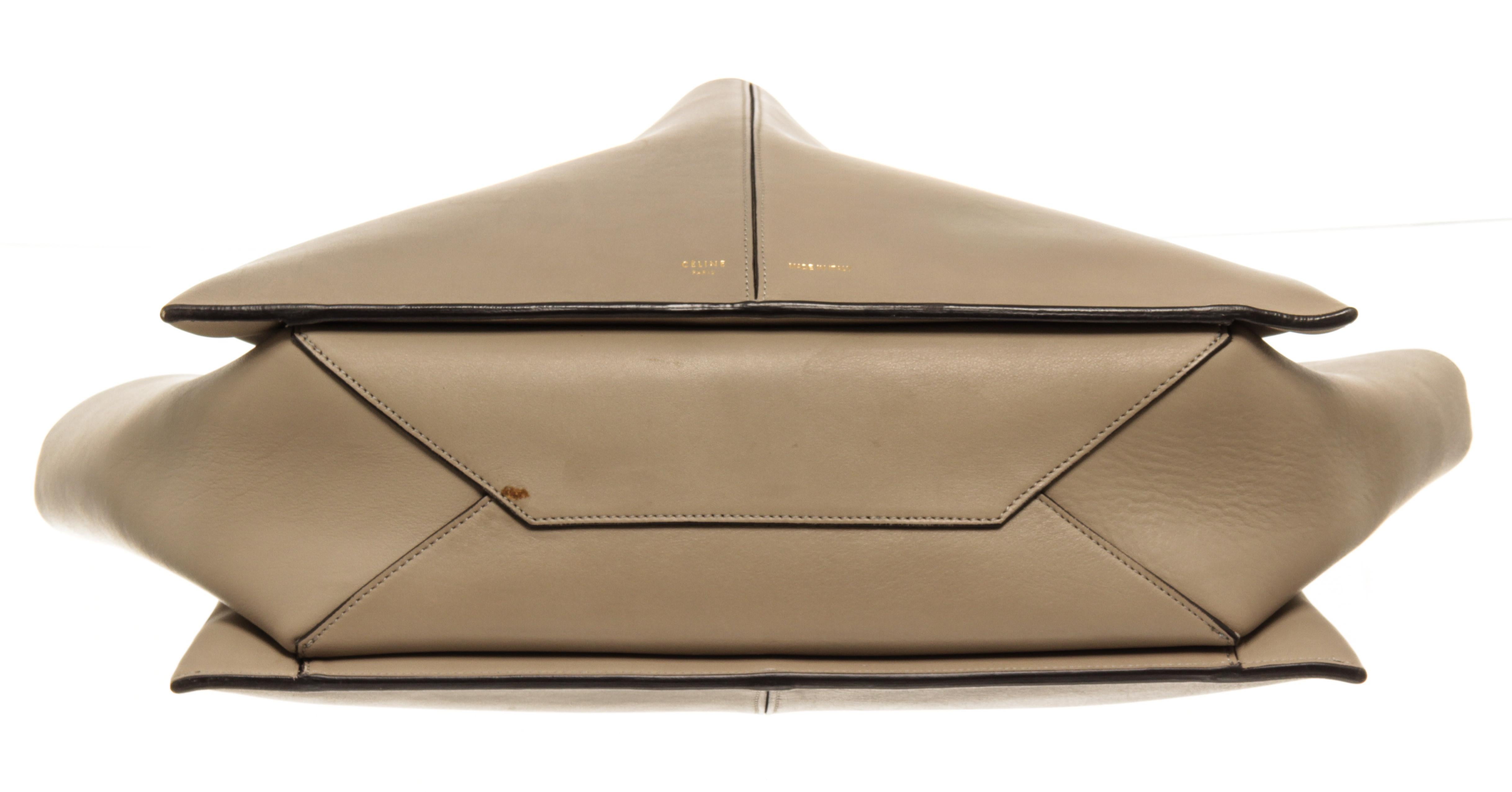 Women's Celine Calfskin Leather Trifold Shoulder Bag