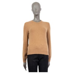 Used CELINE camel cashmere ICONIC SULKY CREWNECK Sweater XS