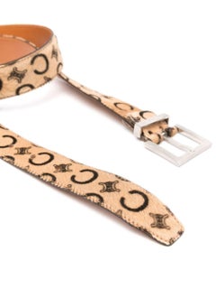 Celine Camel Triomphe Leather Belt