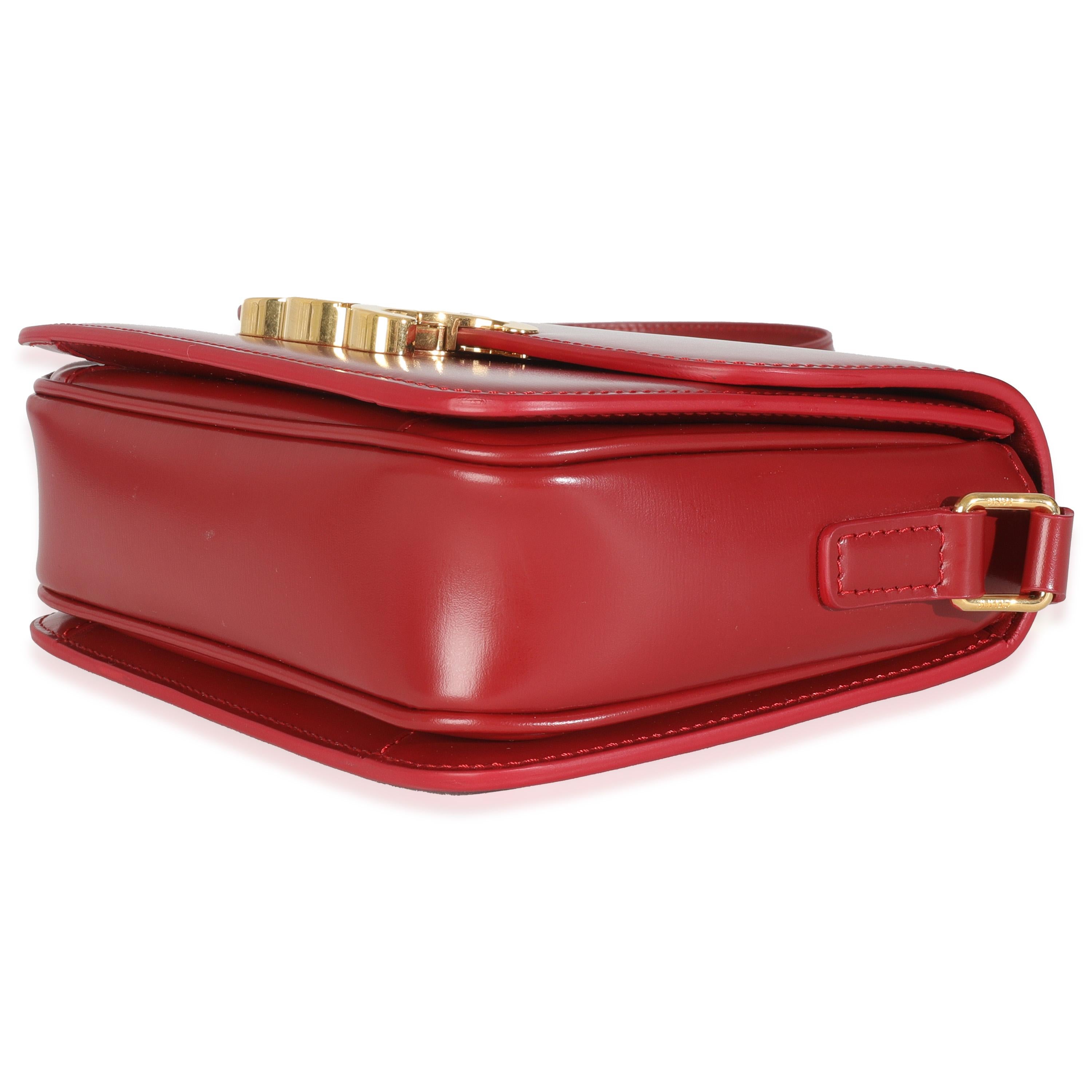 Women's Celine Carmin Shiny Calfskin Teen Triomphe Bag For Sale