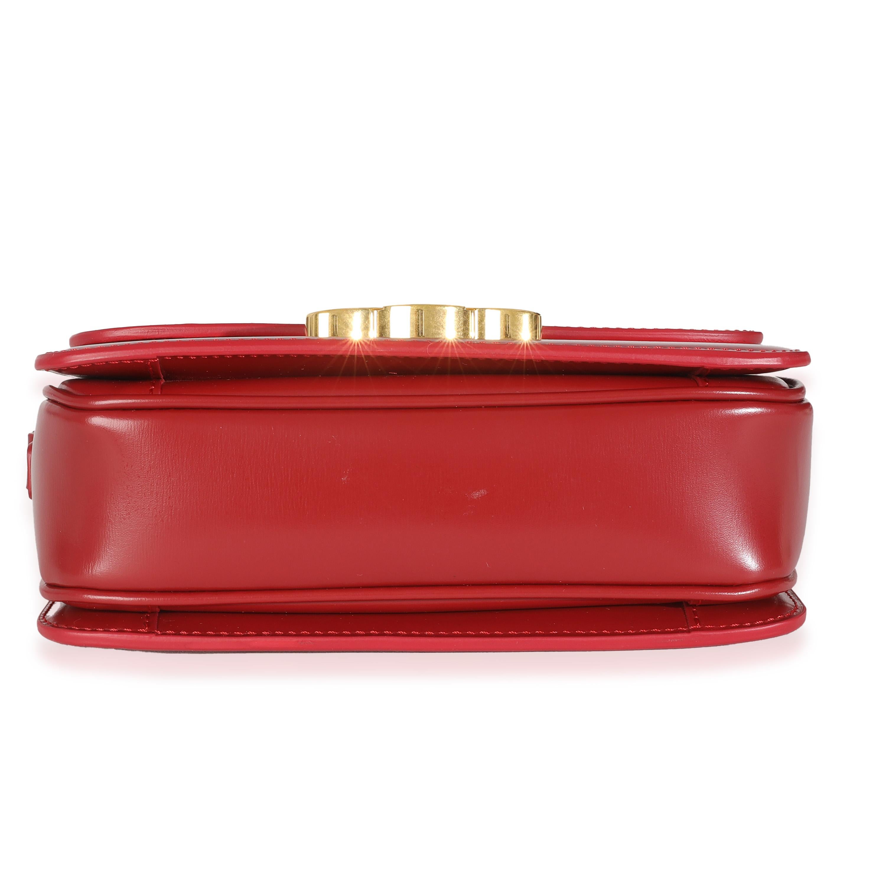 Celine Carmin Shiny Calfskin Teen Triomphe Bag For Sale 3