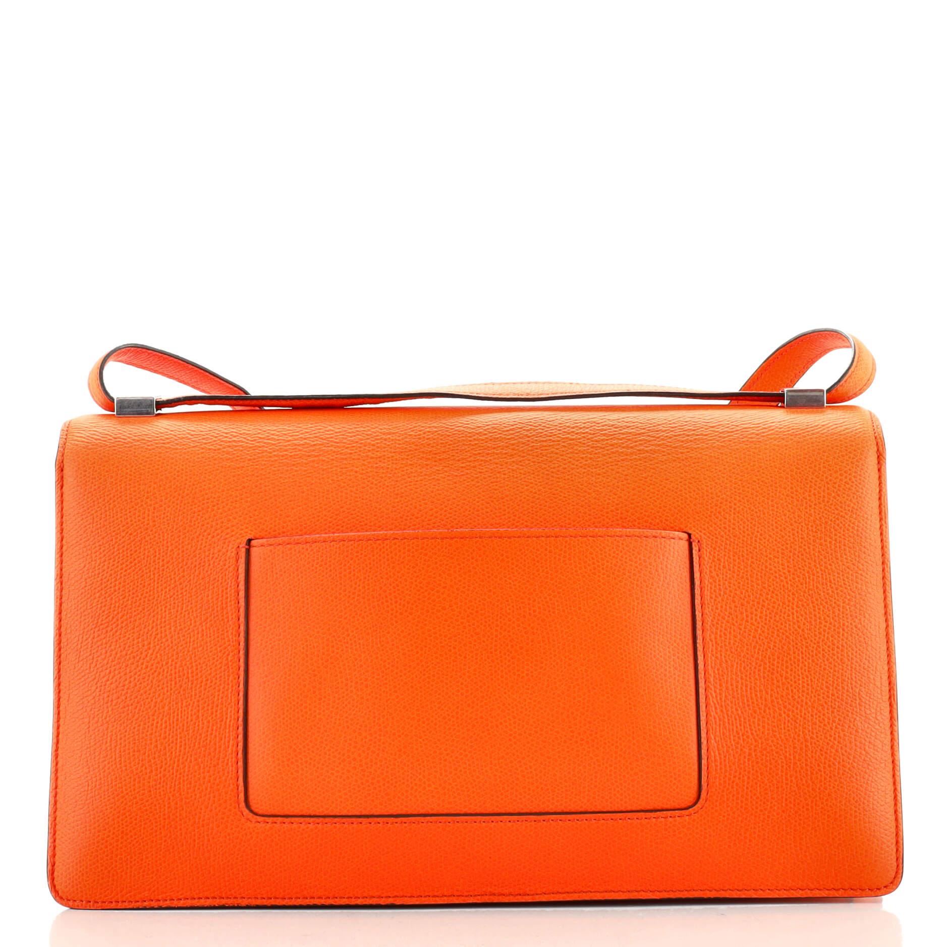 Red Celine Case Flap Bag Leather Medium