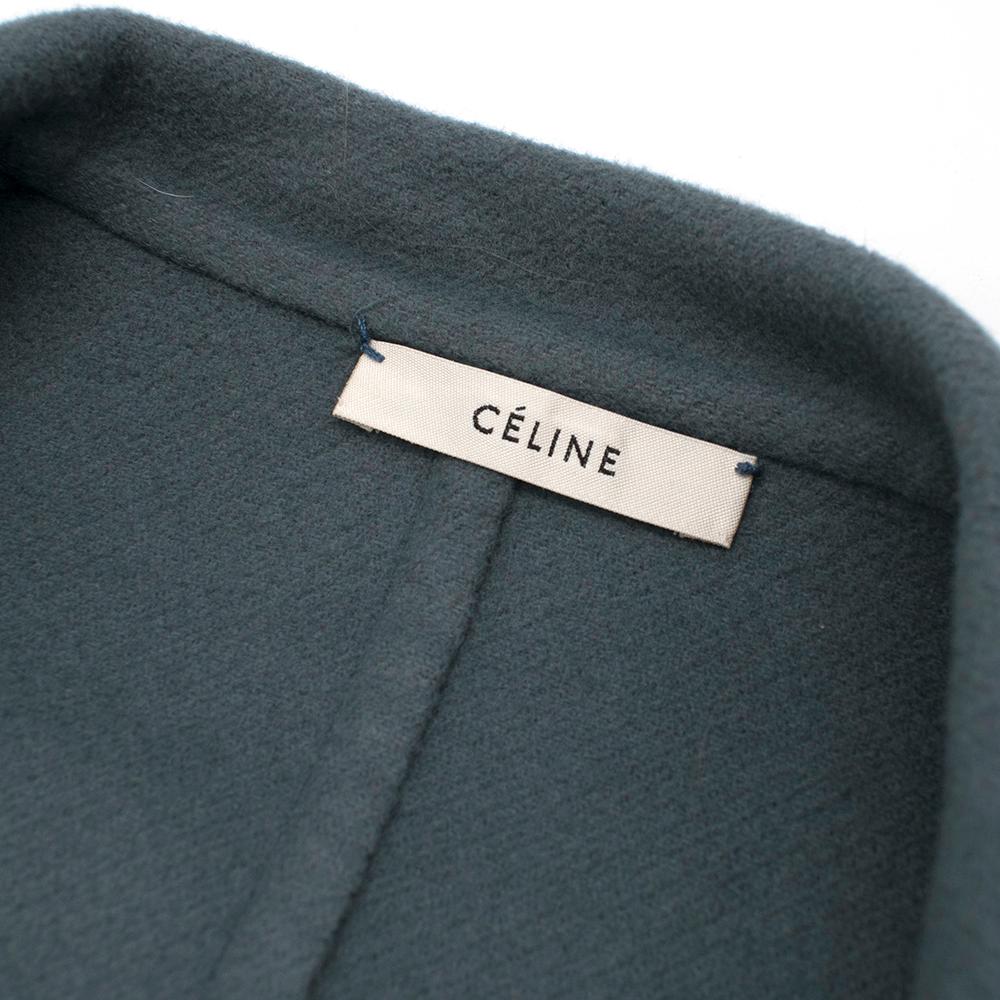 Celine Cashmere Blue Long Coat  XS 36  3